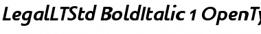 Download Legal LT Std Bold Italic Font