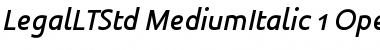 Download Legal LT Std Medium Italic Font