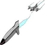Plane & Missile Clip Art