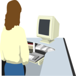 Woman at Computer 01