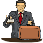 Businessman with Card