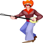 Cowboy Playing Music