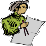 Reading Newspaper Clip Art