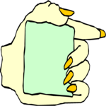 Hand with Sign 1 Clip Art