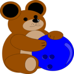 Teddy Bear & Bowling Ball