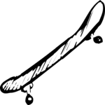 Skateboard 03 Clip Art