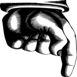 Finger Pointing 019 Clip Art