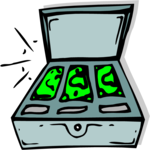 Briefcase of Money 2 Clip Art