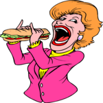 Eating a Sandwich 3 Clip Art