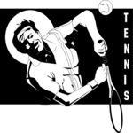 Tennis - Player 16 Clip Art