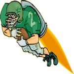 Football Player Flying