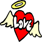 Heart with Wings 2 Clip Art