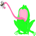 Frog Catching Fly 1 Clip Art