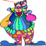 Clown with Baby 2 Clip Art