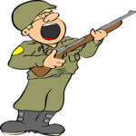 Soldier Yelling Clip Art