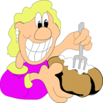 Eating a Baked Potato