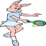 Tennis - Rabbit Clip Art