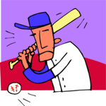 Baseball - Batter 24 Clip Art