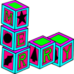 Merry - Blocks Clip Art