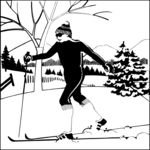Skiing - Cross Country 03 Clip Art