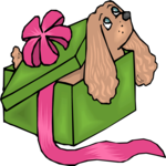 Puppy - Gift Clip Art