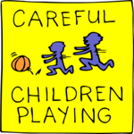 Careful Children Playing