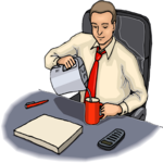 Man Pouring Coffee Clip Art