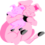 Pigs Hugging