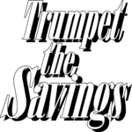 Trumpet the Savings Clip Art