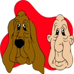 Dog with Owner 13 Clip Art