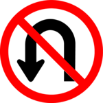 No U Turn 6 Clip Art