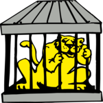 Tiger - Caged Clip Art