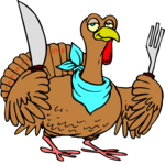 Turkey with Utensils