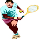 Tennis - Player 38 Clip Art