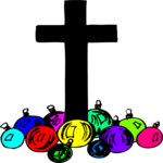 Ornaments & Cross Clip Art