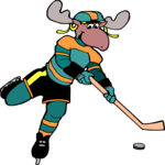 Ice Hockey - Moose Clip Art