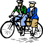 Bicycle - Tandem 2 Clip Art
