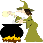 Witch Brewing 2 Clip Art