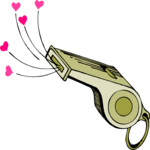 Whistle - Hearts Clip Art