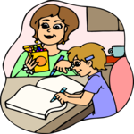 Drawing with Crayons Clip Art