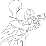 Woman Holding Gun