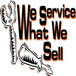 We Service What We Sell Clip Art