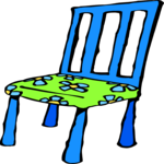Chair - Wooden Offbeat Clip Art