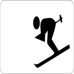 Skiing Sign Clip Art