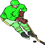Ice Hockey - Player 09 Clip Art