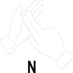 Sign Language N Clip Art