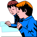 Boys Studying Clip Art