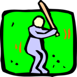 Baseball - Batter 10 Clip Art