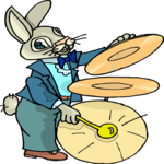 Drummer - Rabbit 2 Clip Art