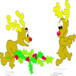 Reindeer Poking Fun Clip Art